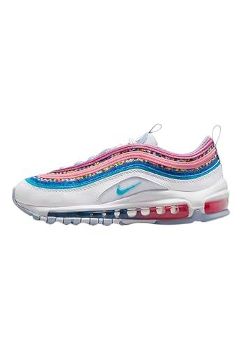 Nike Kids Air Max 97 SE - White, Blue Lightning, Active Fuschia