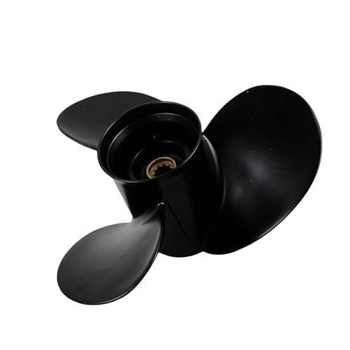 WINGOGO 48-19638A40 10 3/8 x 11 Pitch 3 Blade 10 Spline Tooth Outboard Boat Propeller Replacement for Mercury 9.9-25 HP Aluminum Prop with Hub Kit