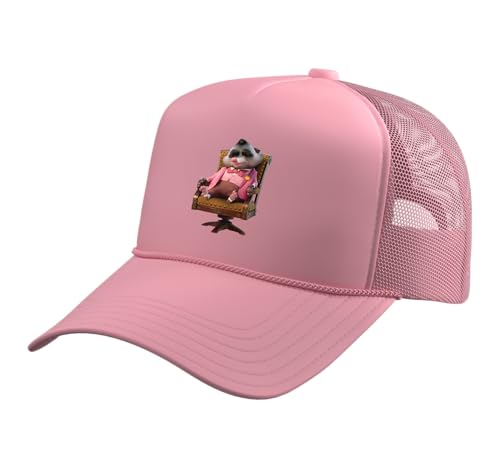 Disney Zootopia 2 Mr. Big Arctic Shrew Boss of Tundratown Trucker Hat with Adjustable Mesh Back, Pink