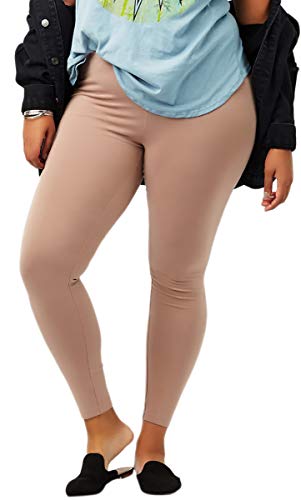 ToBeInStyle Women's Skinny Fit Cotton Full Length Leggings Tights - Regular and Plus Sizes