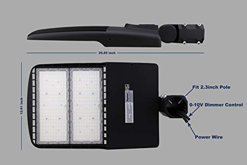 Dephen 300W Led Parking Lot Light Dlc Ul-Listed, 5700K Led Shoebox Pole Lights 42000Lm Equivalent 1000W Metal Halide - Led Street Light For Outdoor Area Lighting - Slip Fitter - 100-277Vac #TOP7