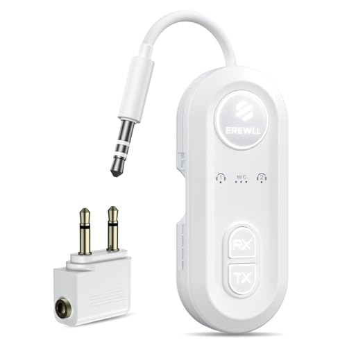 Upgraded Bluetooth 5.4 Transmitter Receiver, Airplane Bluetooth Adapter with Qualcomm aptX Adaptive,...