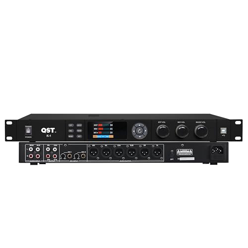 QST K-1 Professional KTV microphone Digital Preamp Effector Anti-feedbackAudio Processor Bluetooth...