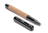 AUREX Luxury Rollerball Pen – Full Metal & Recycled Wood Design, Cork Grip, Elegant Gift Box w/Extra Refill – Fancy Executive Writing Pen