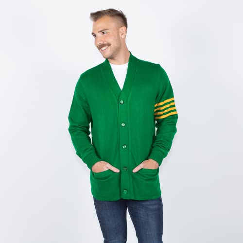 Image of Stewart & Strauss Cardigan Varsity Letter Sweater | American style button front letter sweater knit since 1977, heavyweight and ready for chenille letters and patches