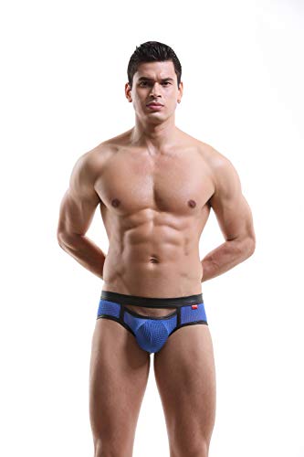 Swbreety Men's Hollow Out Jockstrap G-String Thong Bulge Pouch Mesh Underwear2
