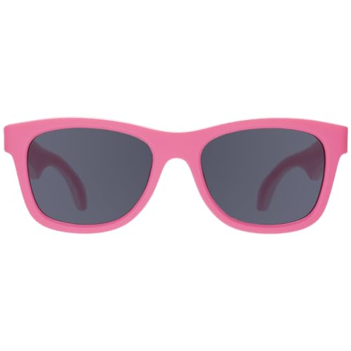 Image of Babiators Kids Sunglasses With UV400 Lens for 6+ Years Kids, 100% UVA + UVB Sun Protection | Non-Breakable Flexible Rubber Frame, Shatter and Impact Resistant, BPA Free | The Navigators - Pink