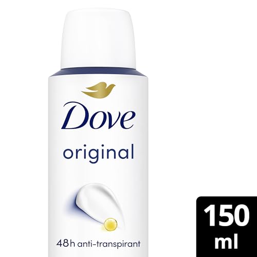 Dove Deo-Spray Original Deodorant schützt bis zu 48 Stunden vor Achselnässe und Körpergeruch 150 ml