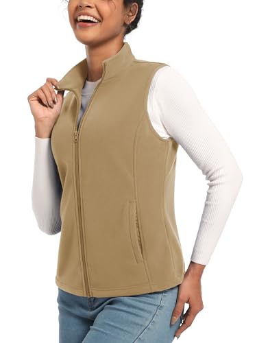 TACVASEN Women's Fleece Vest Lightweight Warm Vests Outerwear Sleeveless Zip Jacket Fall Winter Soft Vest with Pockets3