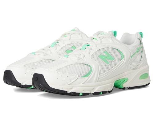 New Balance Unisex 530 Sneaker, Sea Salt/Lime Leaf, 6.5 US Men