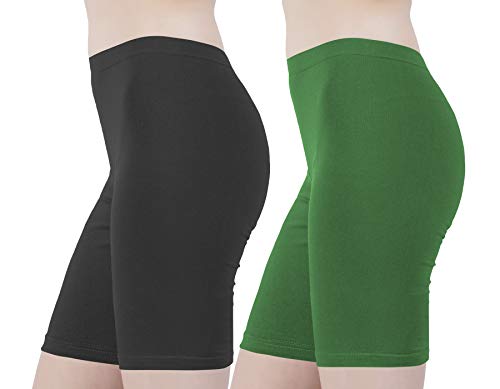Image of Buy That Trendz Cotton Lycra Tight Fit Stretchable Cycling Shorts Womens | Shorties for Active wear /Exercise /Workout /Yoga /Gym /Cycle /Running Red Grey Combo Pack of 2