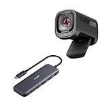 Anker 332 USB-C Hub(5-in-1) & AnkerWork C310 Webcam, 4K HDMI Display, 5Gbps - and 2 5Gbps USB-A Data Ports, 4K Webcam, 12 Megapixel, AI Auto Focus, AI Framing, AI Noise Canceling Mic