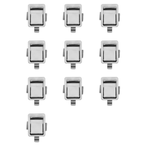 Loquet encastré en acier inoxydable pour camping-car et boîte à outils - Lot de 10