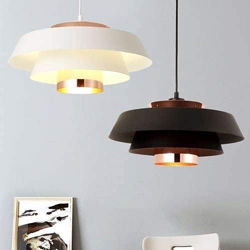 Nordic Industrial Wrought Iron Restaurant E27 Lamp Bar eiling Hanging Light Fixture Hard Wifor Kitchen Island Bedroom Living Dining Room Perfect, White