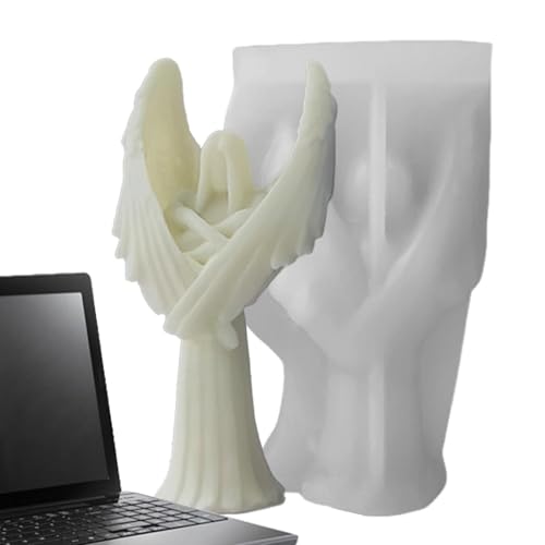 Molde de fabricación de resina de ángel, molde de jabón de ángel | Molde de silicona de ángel oscuro molde de yeso resina con ala,Molde de vela 3D artesanal, moldeo de decoración del hogar para