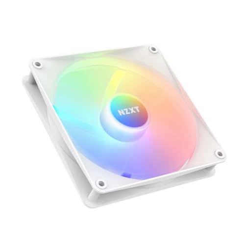 Image of NZXT F140 RGB Core - 140mm Hub-Mounted RGB Fan - 8 Individually-Addressable LEDs - Semi-Translucent Blades - High Static Pressure & Airflow - Quiet Operation - PWM Control - CAM Software - White