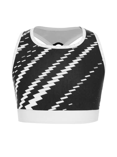 YEAHDOR Kids Girls Crop Tops Sleeveless Cross Back Sport Bra Gymnastics Dance Bralette Yoga Training Vest3