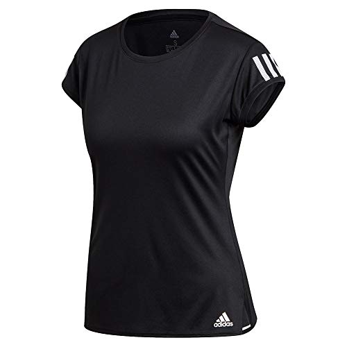 adidas womens 3-Stripes Club Tee Black/Matte Silver/White Small — gift idea for moms · $21.60