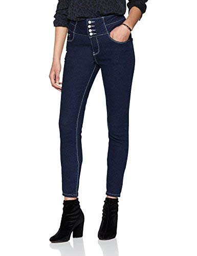New Look Highwaist Contrast Stitch Jeans Skinny