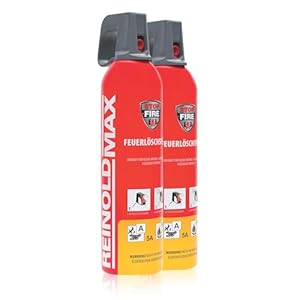 XENOTEC PREMIUM Feuerlöschspray – 2er Set - 750ml – Stopfire – Autofeuerlöscher – REINOLDMAX – wiederverwendbar – geeignet für Fettbrände – 2 x 750g