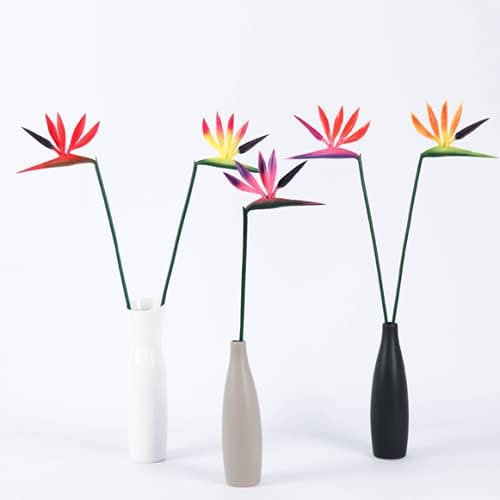 Rikyo Artificial Flowers 6Pcs Bird of Paradise 23" Permanent Flower,Strelitzia Tropical Imitation Plant Flower Bouquets for Office Home Party Decorations,Arrangement Potted Plants (Orange) - Image 5