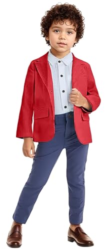 Boy Seersucker Blazer for Kids Suit Jacket for Boys Slim Fit Suits Coat