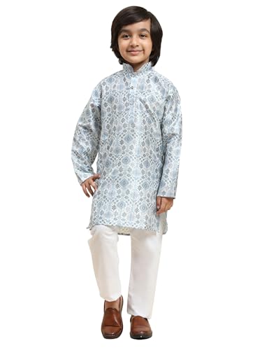Image of Pro-Ethic Style Developer Boys Silk Kurta Pajama For Kid's Boys Ethnic Wear | Jacquard Silk Kurta Pajama (S-236)