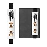 Système de fixation stable : équipé d'une bande élastique, s'adapte étroitement au bord du carnet, empêche efficacement les outils d'écriture de glisser ou de s'égarer, et garde le bureau propre.