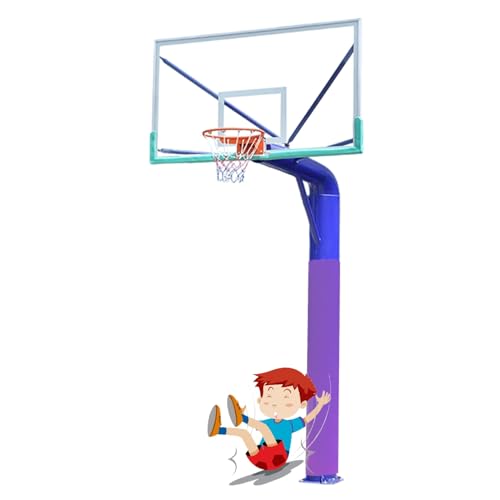 Coussinets de protection pour poteaux de basket violets - Hauteur 190 cm pour entraînement sécurisé