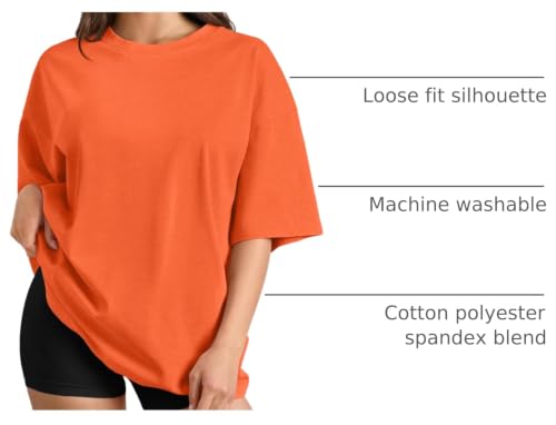 Image of Trendy Queen Womens Oversized T-Shirts Short Sleeves Workout Tops | Casual Summer Gym Tees Plus Size Fashion Clothes 2026