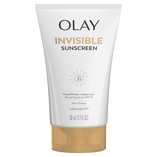 Olay Invisible Sunscreen, SPF 35, 100% Invisible Facial Sunscreen and Makeup Primer - Fragrance-Free, Weightless, No White Cast Broad Spectrum Sun Protection with Vitamin C & E, Aloe Vera, 1.7 Oz - Image 11