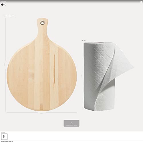 Tabla de Cortar Redonda de Madera de 16 pulgadas con Mango, para Servir y Decoración del Hogar, por Woodpeckers miniatura 2