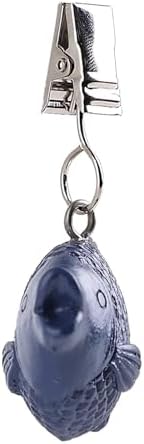 Set of 4 Blue Fish Shaped Table Cover Tablecloth Weights Clips Handicraft Tablecloth Clips (Blue Fish)