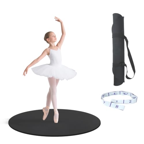 NZELSW 30.7 Portable Dance Floor Mat for Ballet & Tap Training - 1.3cm Thick Turning Board for Dancers Ideal Figure Smooth Practice Mat with Non-Slip Surface for Pirouette & Dance Exercises
