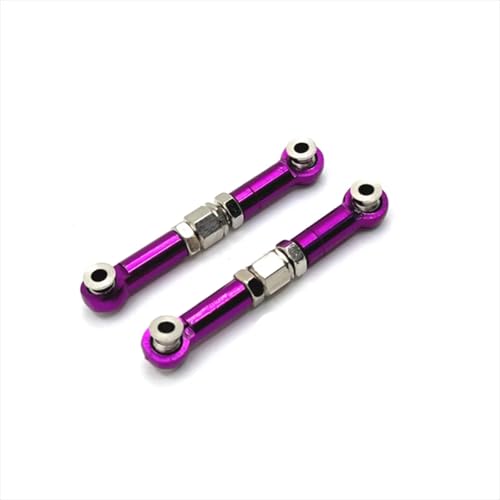 Rc Special Connecting Rod for MJX H6 16207 16208 16209 16210 Metal Steering Rod RC Car Off-Road Tracked Vehicles Parts and Accessories Upgrades Replacement and Use(Purple)