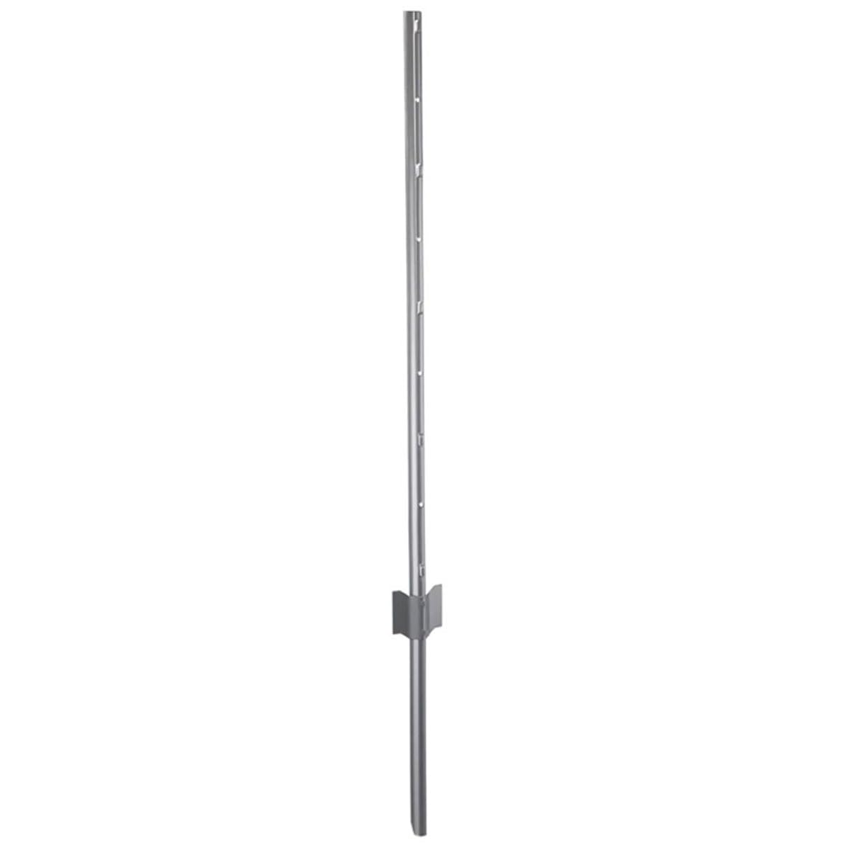Garmix Metall Pfosten Zaunpfosten Zaunpfahl für Gartenzaun 105cm Silber 11 Stück