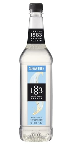 Image of 1883 Sugar Free Sweetener Syrup,Perfect Flavored Syrup for Hot & Iced Beverages,1 Liter Plastic Bottle