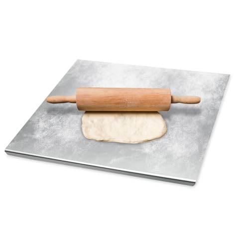 Avilia - Tagliere Acciaio Inox 40x50cm Antibatterico per Impastare e Cucina Professionale, Piano di lavoro igienico - per impastare Pane, Pizza, Dolci
