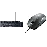 【セット買い】エレコム 有線キーボード TK-FCM108KBK 薄型 メンブレン式 抗菌 フルサイズ テンキー付 ブラック & エレコム マウス 有線 Mサイズ 3ボタン USB 光学式 ブラック ROHS指令準拠 M-K6URBK/RS