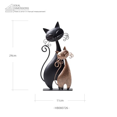 Figura Decorativa de Gato de Metal para Hogar miniatura 6