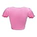 Littleforbig Kawaii Crop top Puff Sleeve Scoop Neck Shirt – Little Babygirl 4XL Pink