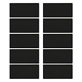 YOKIVE 10 Pcs Anodized Aluminium Laser Engraved Mount Metal Plate Great for DIY, Home, Office, Restaurant （Black，4