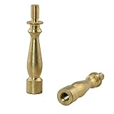 DGBRSM 2pcs 2' Turned Brass Lamp Shade Risers for Washer Type Lamp Shades