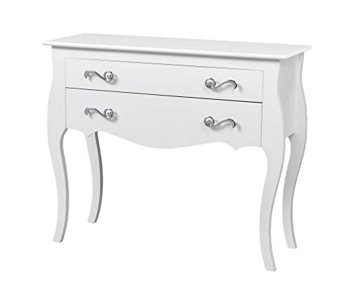 PEÑA VARGAS - Recibidores Clásicos - Consola 2 Cajones Roma Blanca (95x35x81)