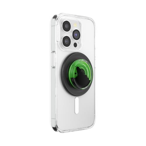 Image of PopSockets Phone Grip for MagSafe, Magnetic Holder, Phone Stand, Neon Green - Tidepool Lava Lamp Absinthe