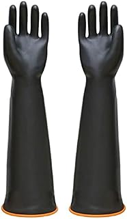 Chemical Resistant Gloves, Reusable Heavy Duty Safety Work Gloves, Resist Strong Acid, Alkali and Oil,55cm, 6 3/4