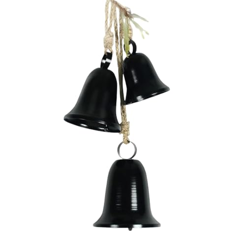 Cloche de Noël en métal HMJGDZG pour décoration d'intérieur rustique