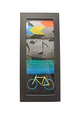 K. Bell Men's Casual Friday Gift Box Socks 1 Pair, Black, Men's Size: 10-13