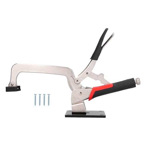 Bench Clamp, Heavy Duty Hold Down Clamps, 360 Degree Rotation Toggle Clamp Antislip Horizontal Quick Release Toggle Clamp with Non-marring Rubber Pad for Woodworking Jigs and Fixtures