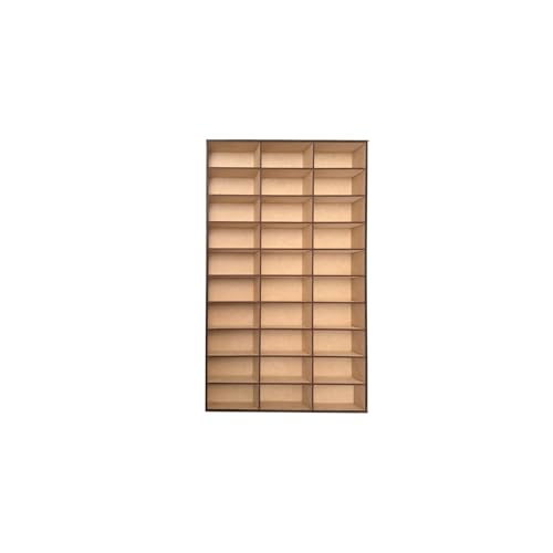 ALEJANDRO CORTES Display Case for 1:64 Diecast Cars – Wall Shelf Toy Storage Rack, Floating Shelves for Wall, Cabinet Organizer for Mini Cars, Toy Trucks & Dioramas (30 Slots)